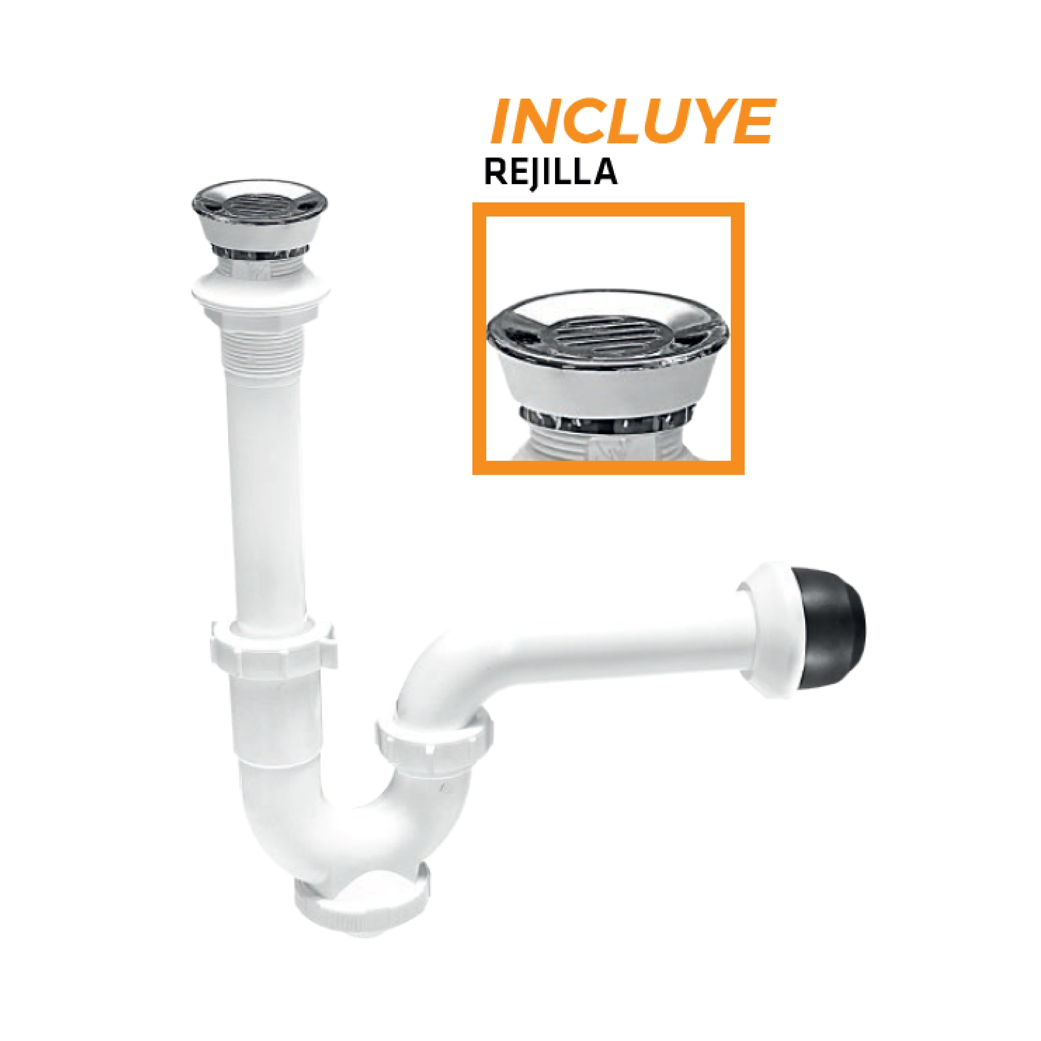 Trampa C/Registro + Desagüe PVC 1 1/4" Fratelli-2022